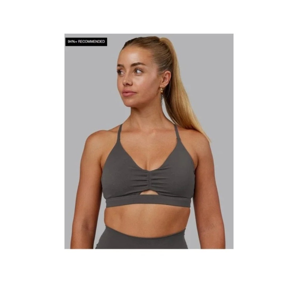 LSKD‎ Sports Bra Womens XS Dark Gray Activewear Gym Workout Yoga Athlesiure EUC